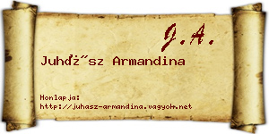 Juhász Armandina névjegykártya